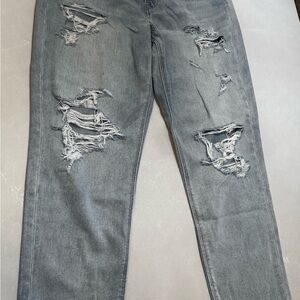 NWT American Eagle Outfitters Mom JeansLight Blue Denim Jeans, Size 12 short